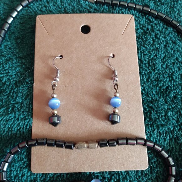 Hemotite and Tigers Eye Jewelry Set - Picture 3 of 5